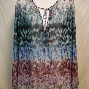BCBGMaxAzria Feather-print Top